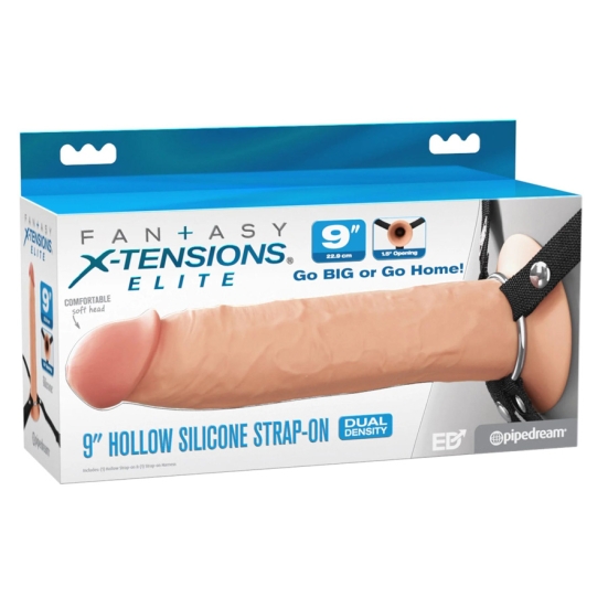 Страпон полый 9&quot; Hollow Silicone